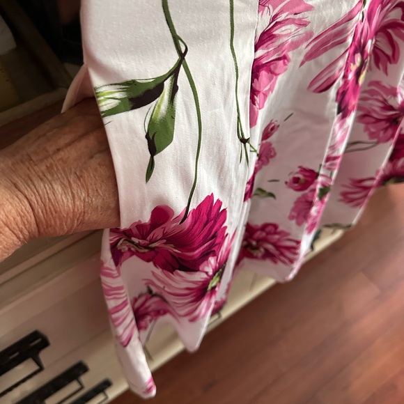 Roz & Ali Pink Floral A-Line Skirt - Picture 9 of 11